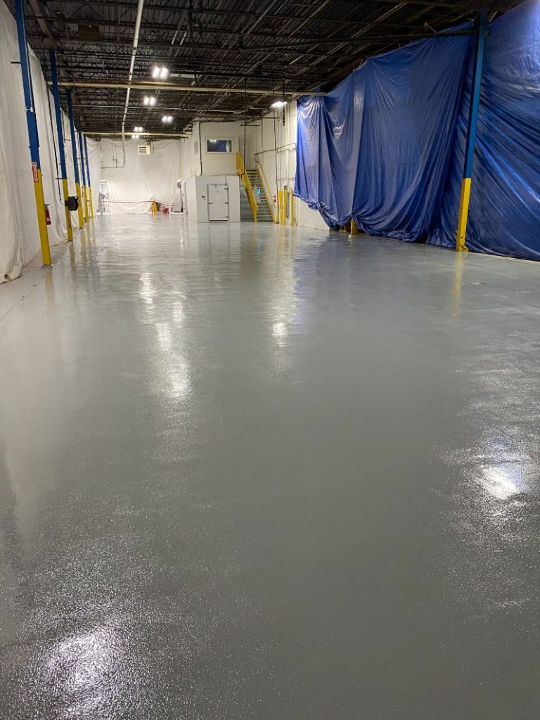 Anti-slip epoxy flooring job done by Epoxyguys in North Yorke, Ontario