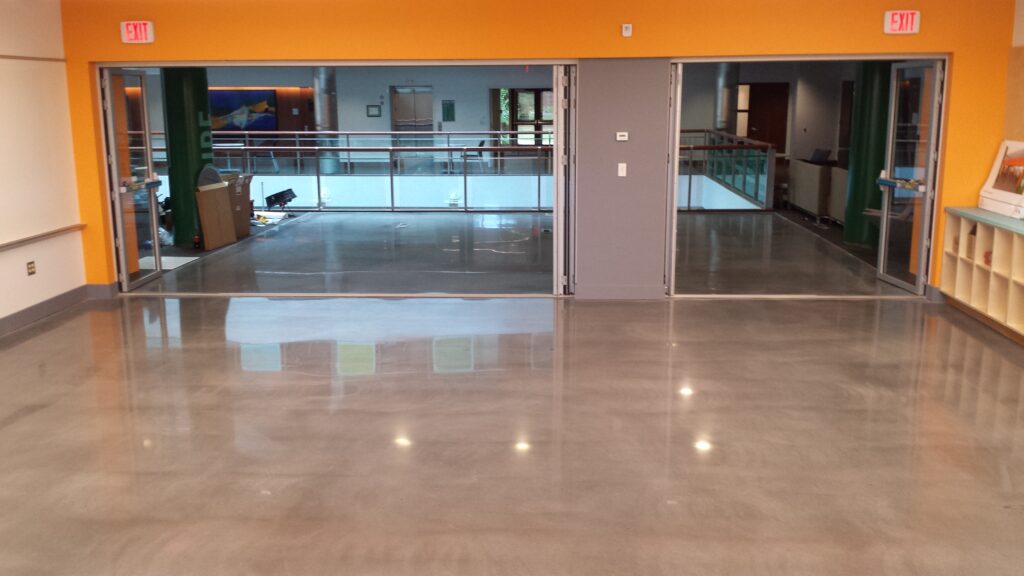school flooring with polished finish