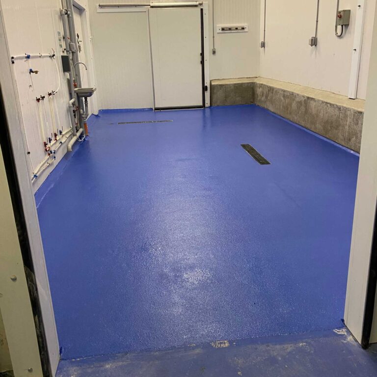 residential blue epoxy flooring